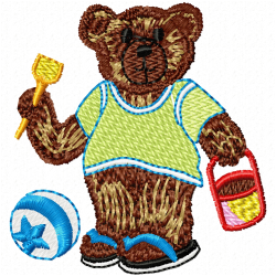 Teddy Embroidery Design 4